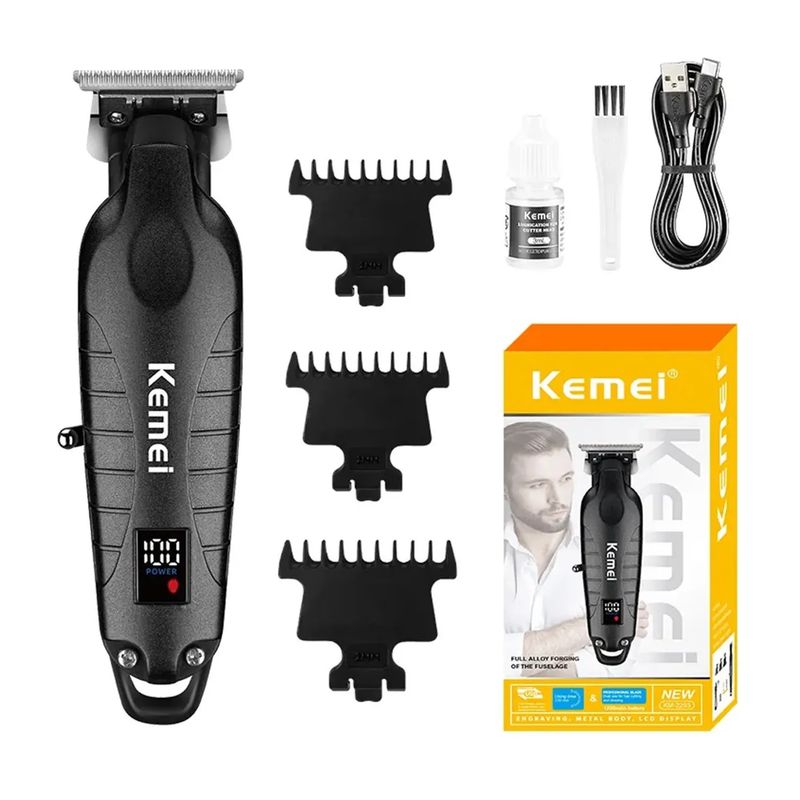 KEMEI - Maquina Patillera Peluquera Recargable Kemei Km-2293