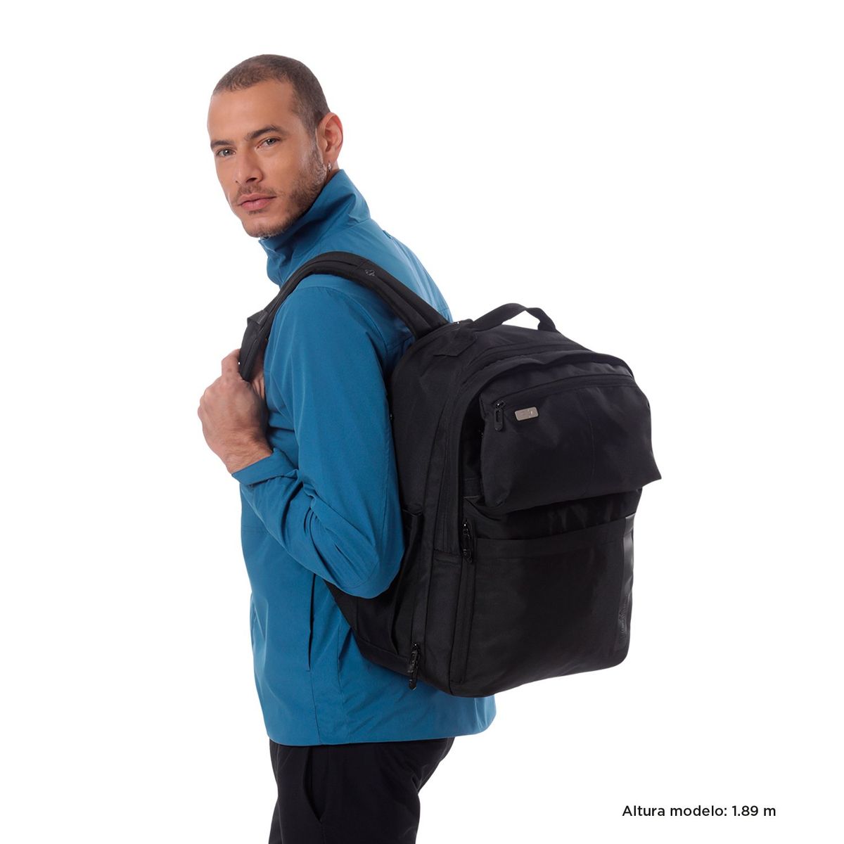 TOTTO - Morral Mochila de Mano Viaje Para Hombre Negro Elan Totto