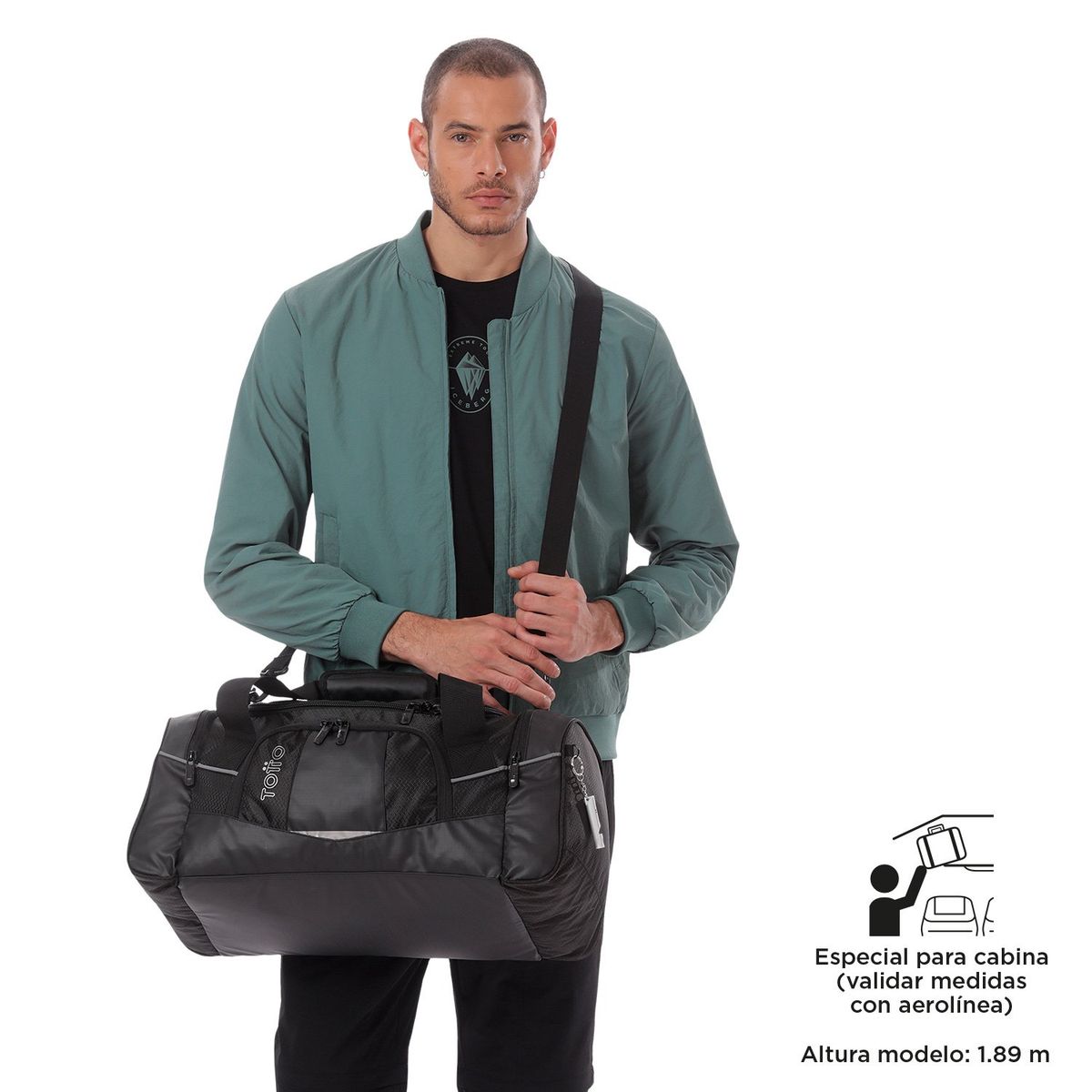 TOTTO - Tula Deportiva Para Hombre Negro Tek S Totto