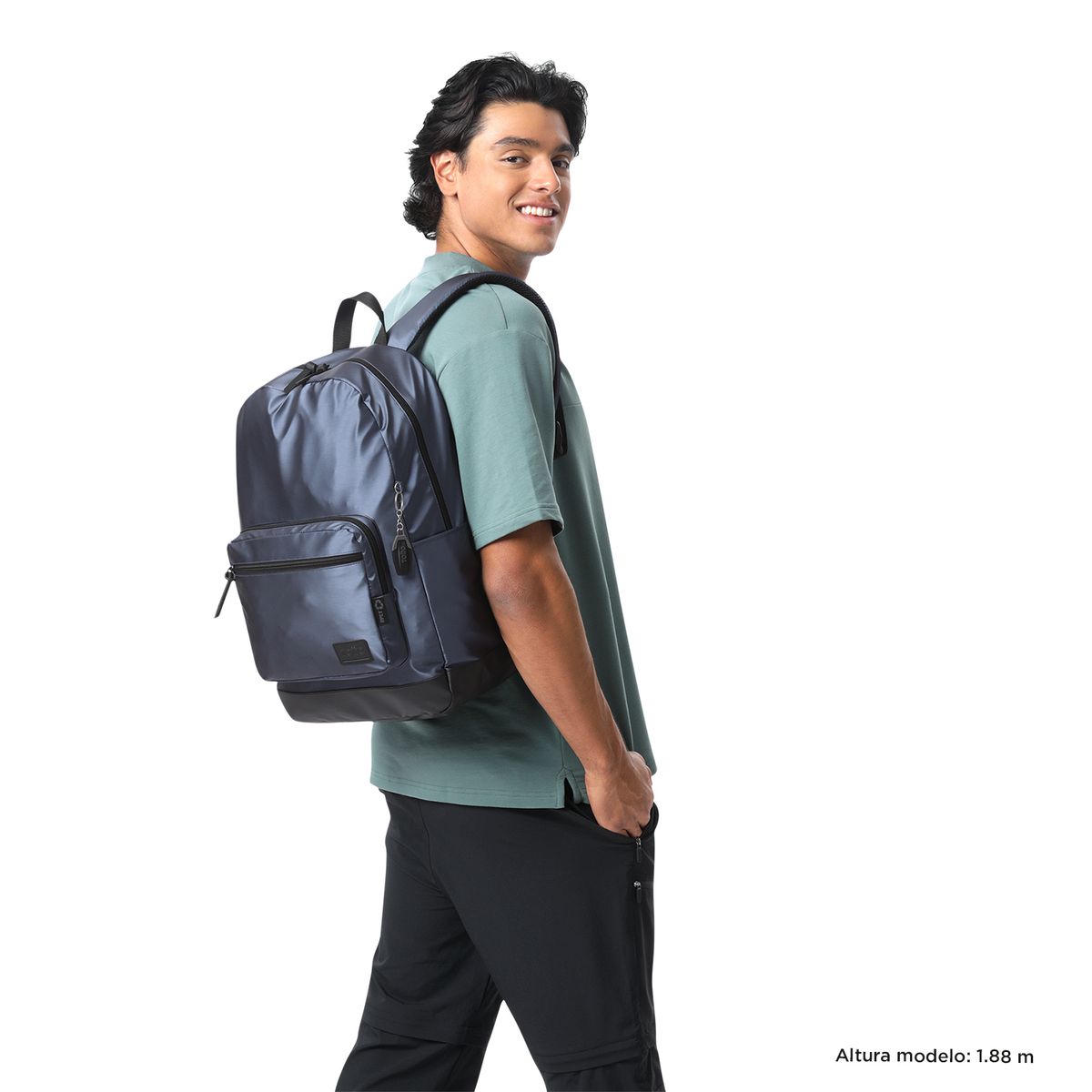 TOTTO - Morral Mochila Para Hombre Porta Pc Azul Acero Tocax Totto