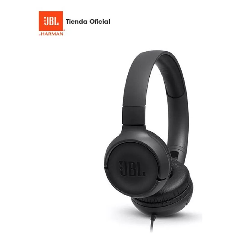 JBL - Audífonos Over-ear JBL Tune 500 JBLT500 con micrófono Negro