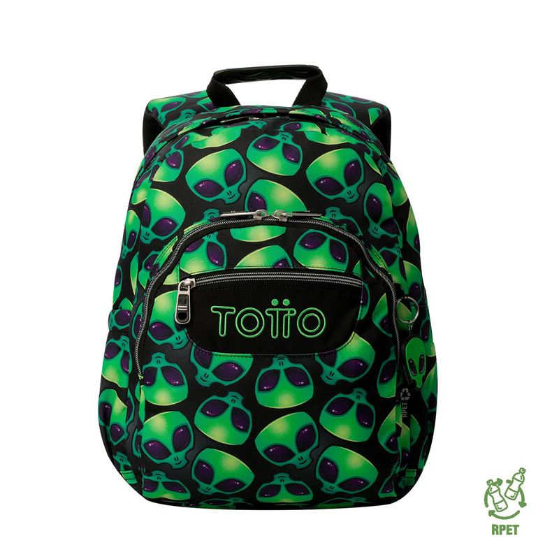 TOTTO - Morral Mochila Porta Pc Para Hombre Verde Gommas Totto