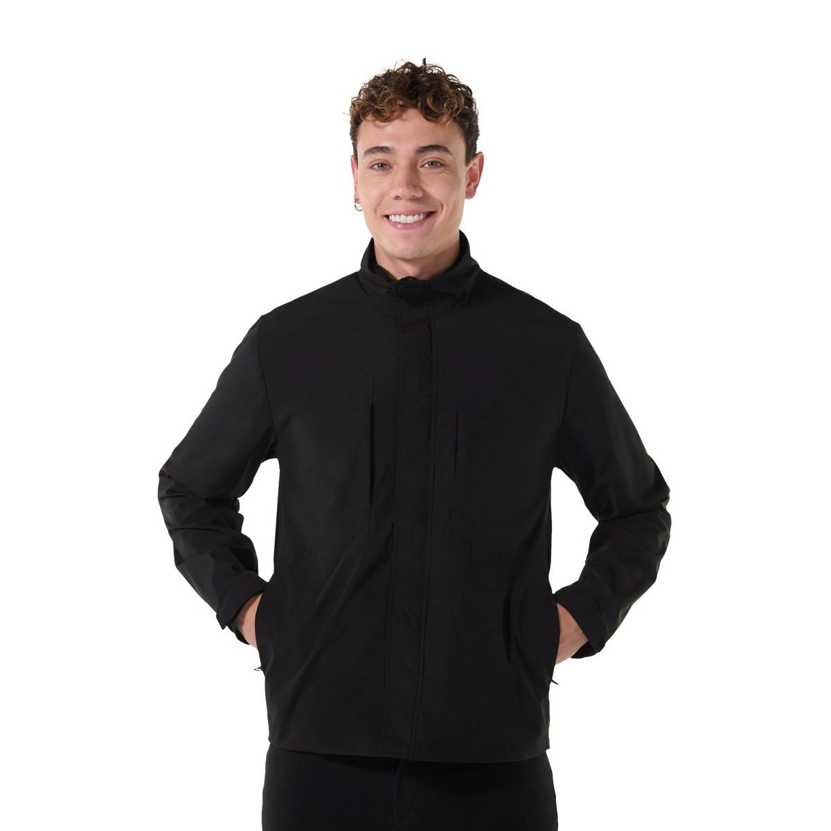 TOTTO - Chaqueta Liviana Para Hombre Negro Oriolli Totto