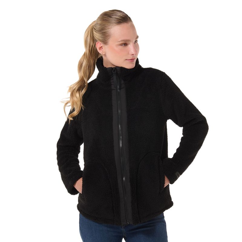 TOTTO - Buzo Para Mujer Cuello Alto Negro Jadyn Totto