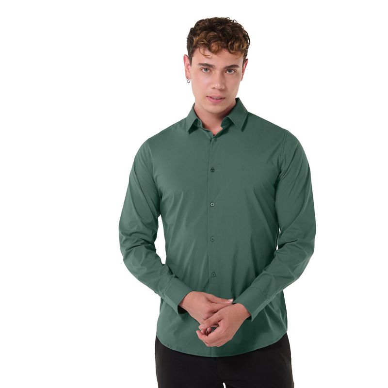 TOTTO - Camisa Para Hombre Verde Bengallina Totto