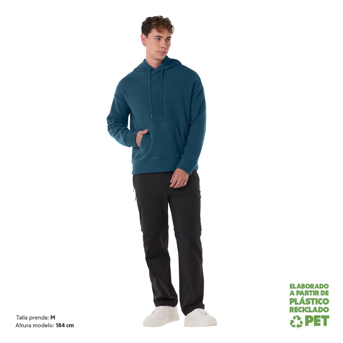 TOTTO - Buzo Hoodie Para Hombre con Capota Azul Overo Totto