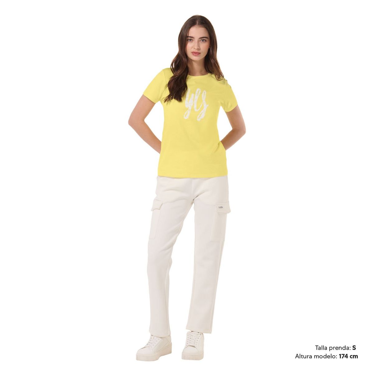 TOTTO - Camiseta Estampada Para Mujer Amarillo Dusti Totto