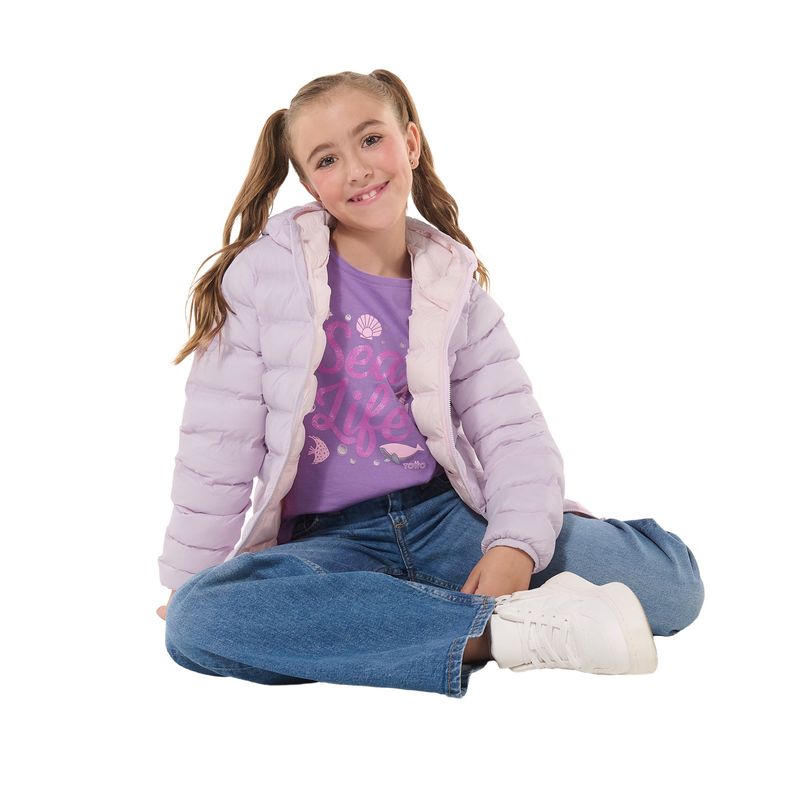 TOTTO - Chaqueta Acolchada Niña Morada Colorkid Totto