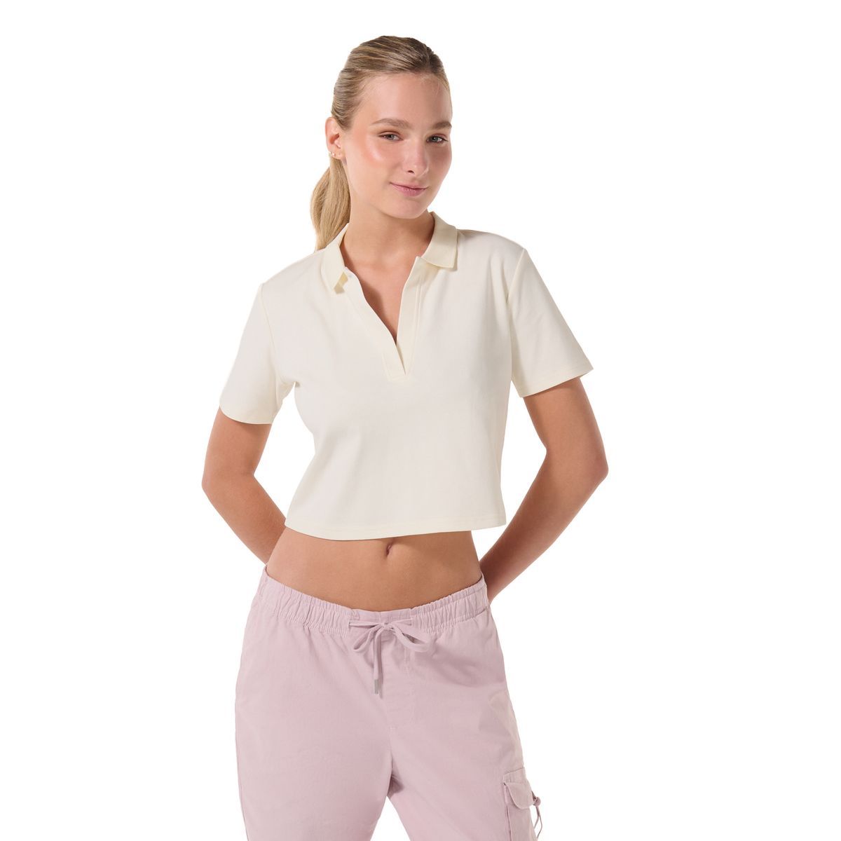 TOTTO - Camiseta Tipo Polo Para Mujer Blanco Saba Totto