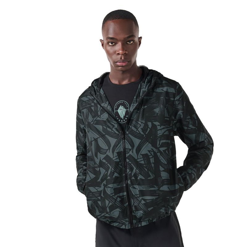TOTTO - Chaqueta Liviana Para Hombre Verde Ice Print Totto