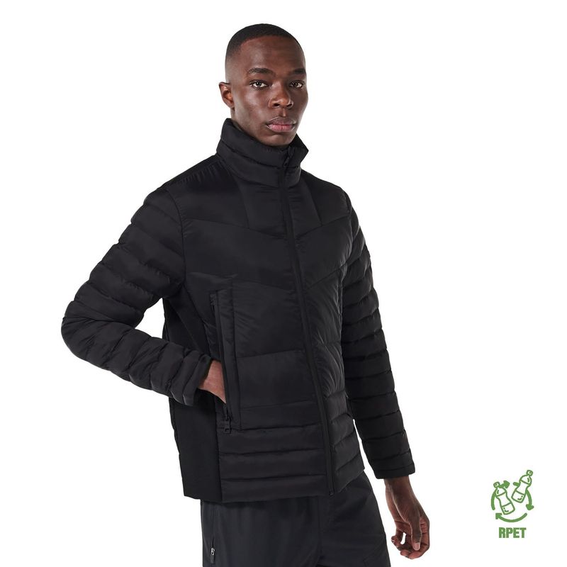 TOTTO - Chaqueta Acolchada Para Hombre Negro Palmero Con Strap Totto
