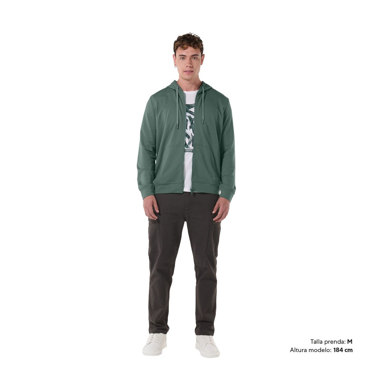 TOTTO - Buzo Hoodie Para Hombre con Capota Verde Tawen Totto