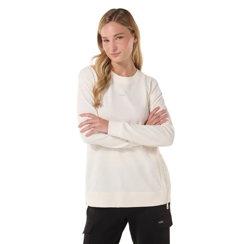 TOTTO - Buzo Para Mujer Liviano Blanco Biznaga Totto