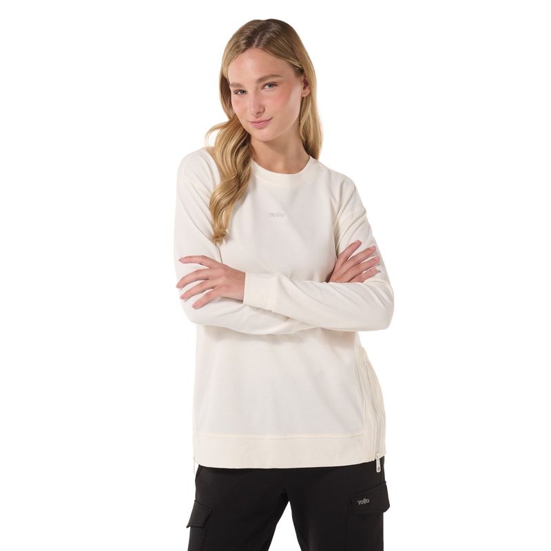 TOTTO - Buzo Para Mujer Liviano Blanco Biznaga Totto