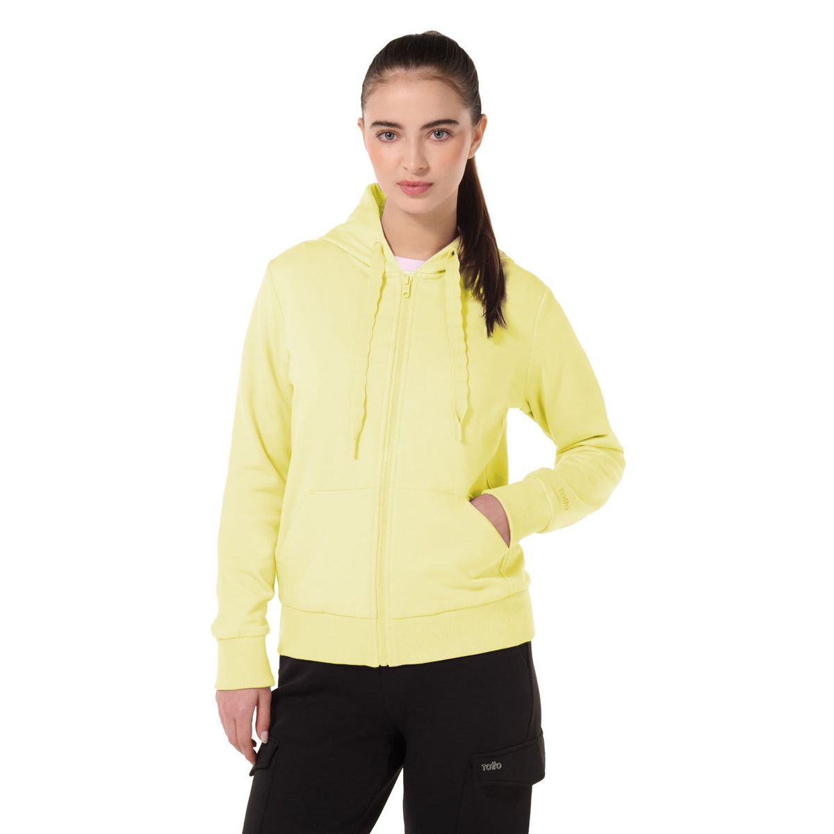 TOTTO - Buzo Para Mujer con Capota Amarillo Haily Totto