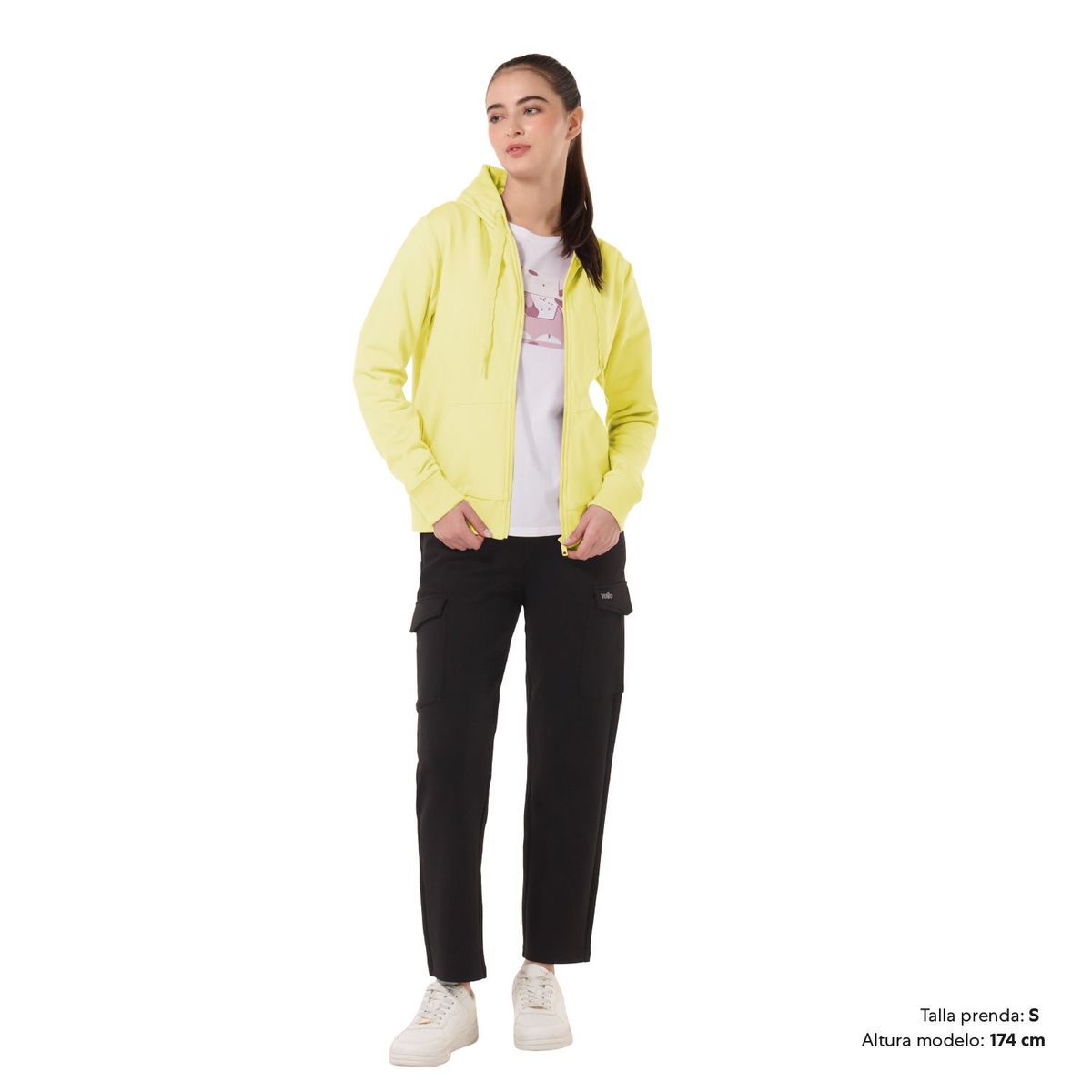 TOTTO - Buzo Para Mujer con Capota Amarillo Haily Totto
