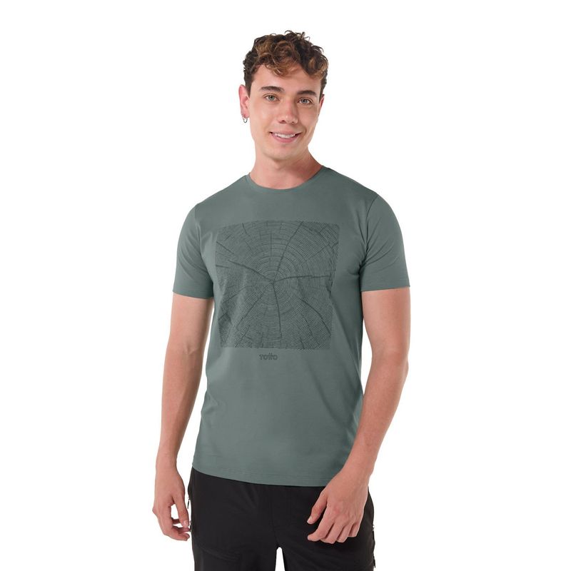 TOTTO - Camiseta Estampada Para Hombre Verde Atena Totto