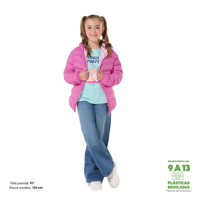 TOTTO - Chaqueta Acolchada Niña Colorkid Rosada Totto
