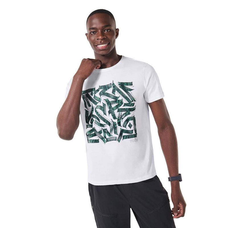 TOTTO - Camiseta Estampada Para Hombre Blanco Atena Totto