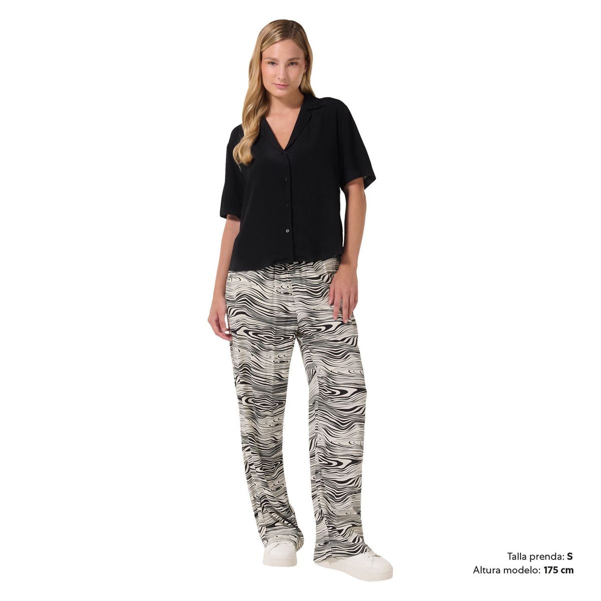 TOTTO - Camisa Para Mujer Negro Brezo Totto