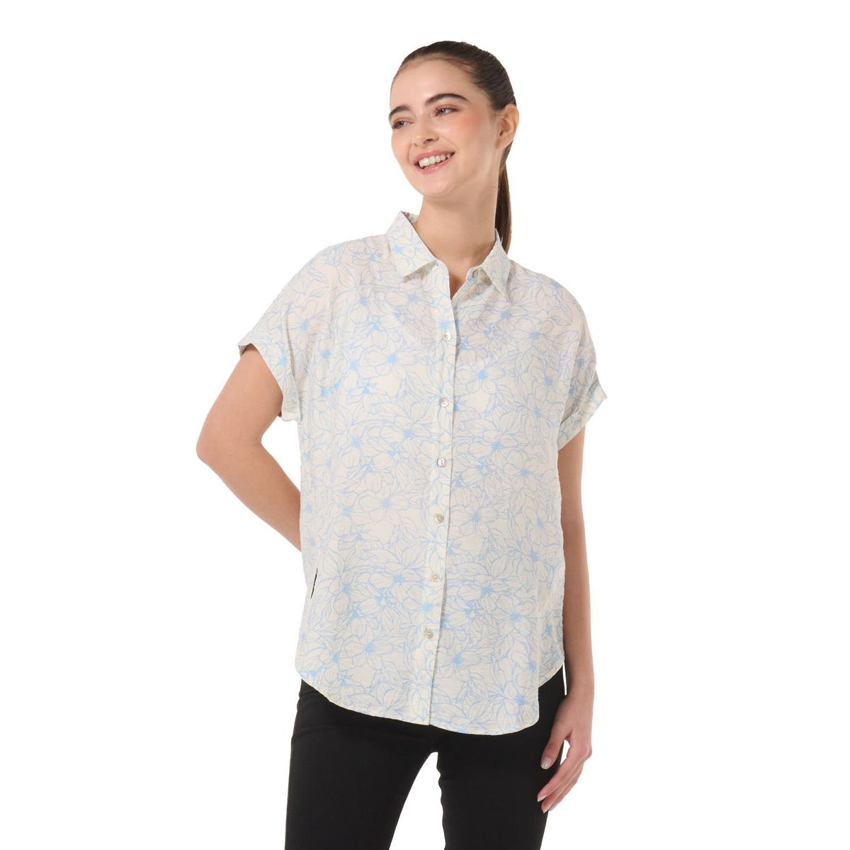 TOTTO - Camisa Para Mujer Blanco Lajas Totto