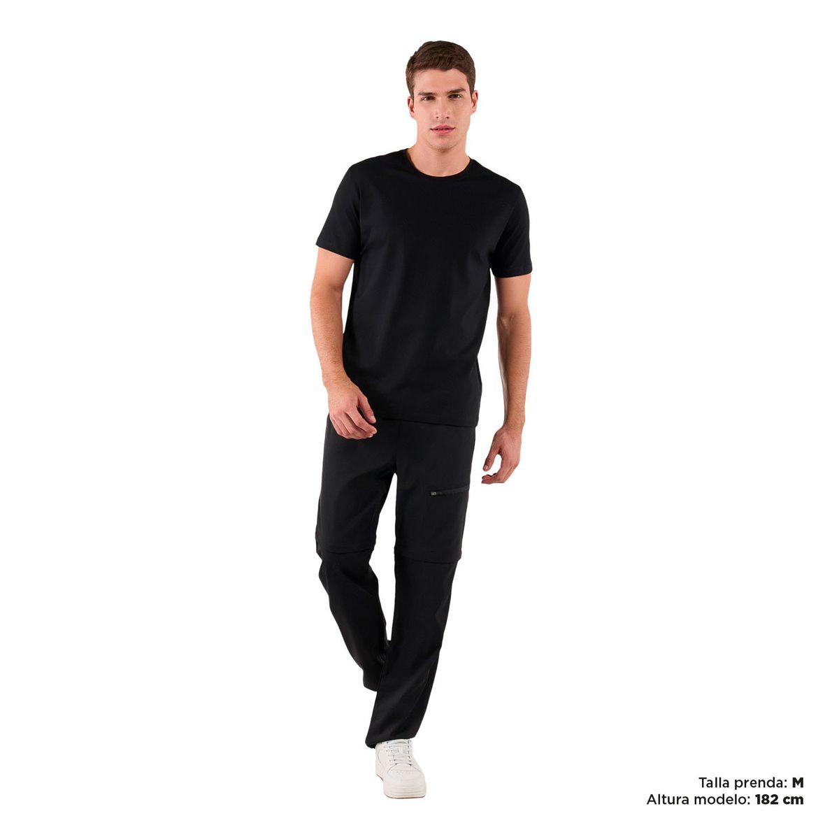 TOTTO - Camiseta Unicolor Para Hombre Negro Manne Totto