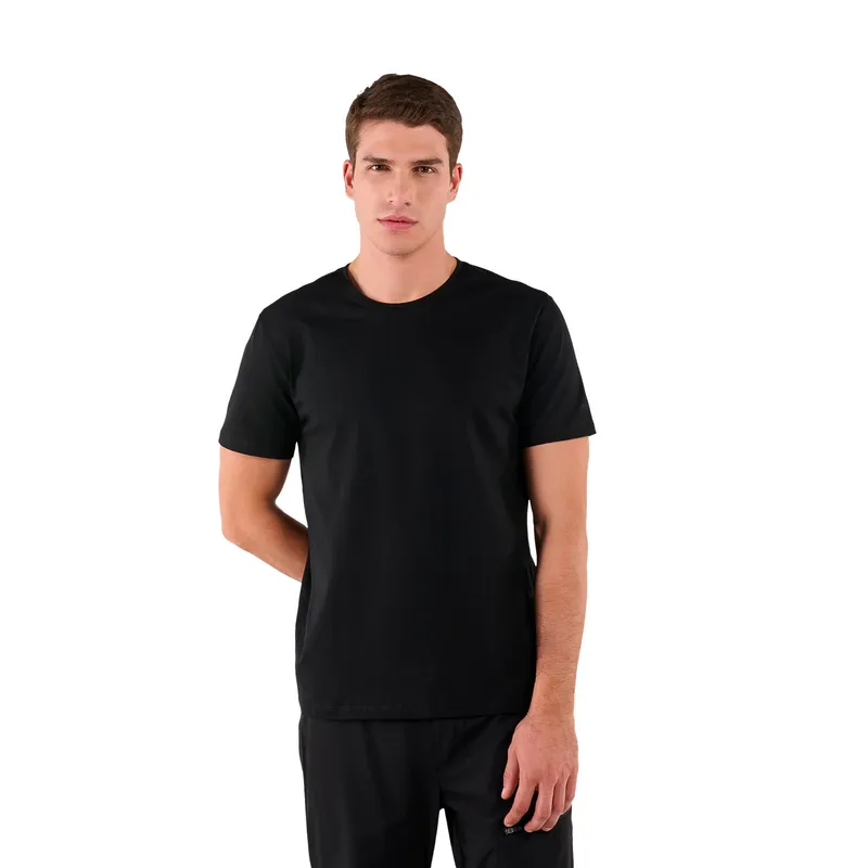 TOTTO - Camiseta Unicolor Para Hombre Negro Manne Totto
