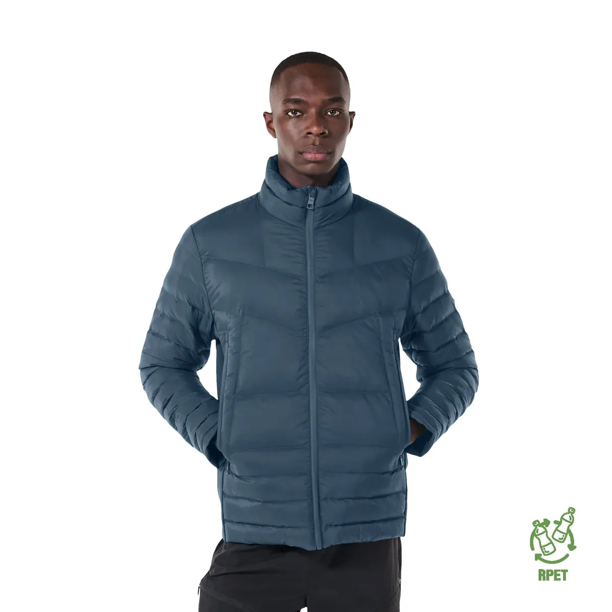 TOTTO - Chaqueta Acolchada Para Hombre Azul Palmero Con Strap Totto