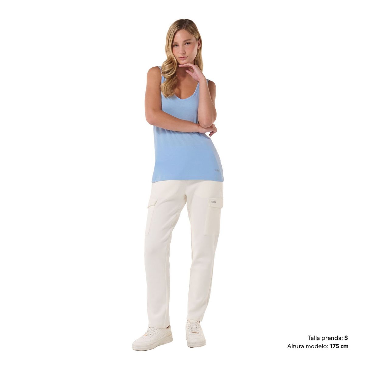 TOTTO - Camiseta Tipo Top Para Mujer Azul Guacamaya Totto