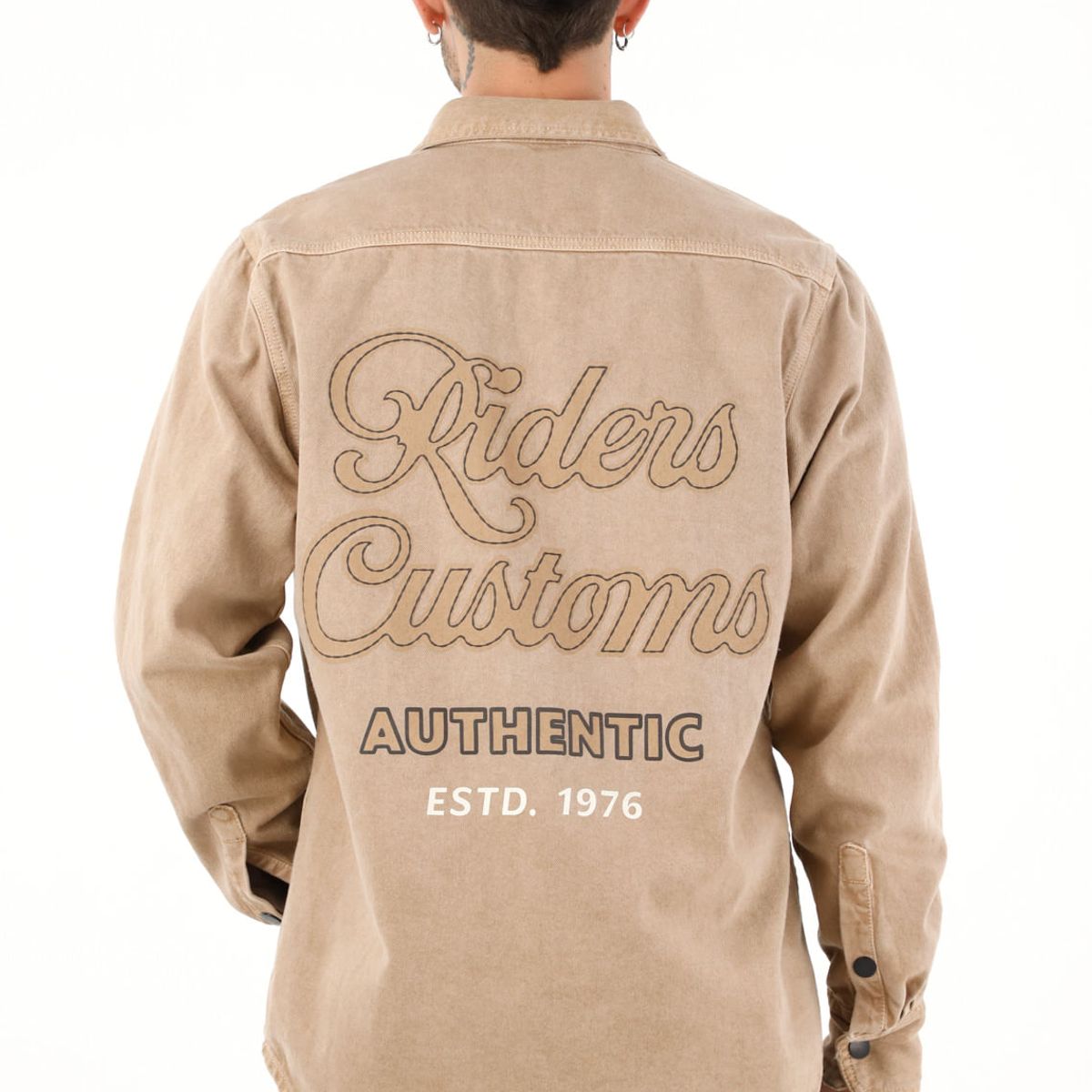 TENNIS - Camisa crudo con estampado en espalda para hombre