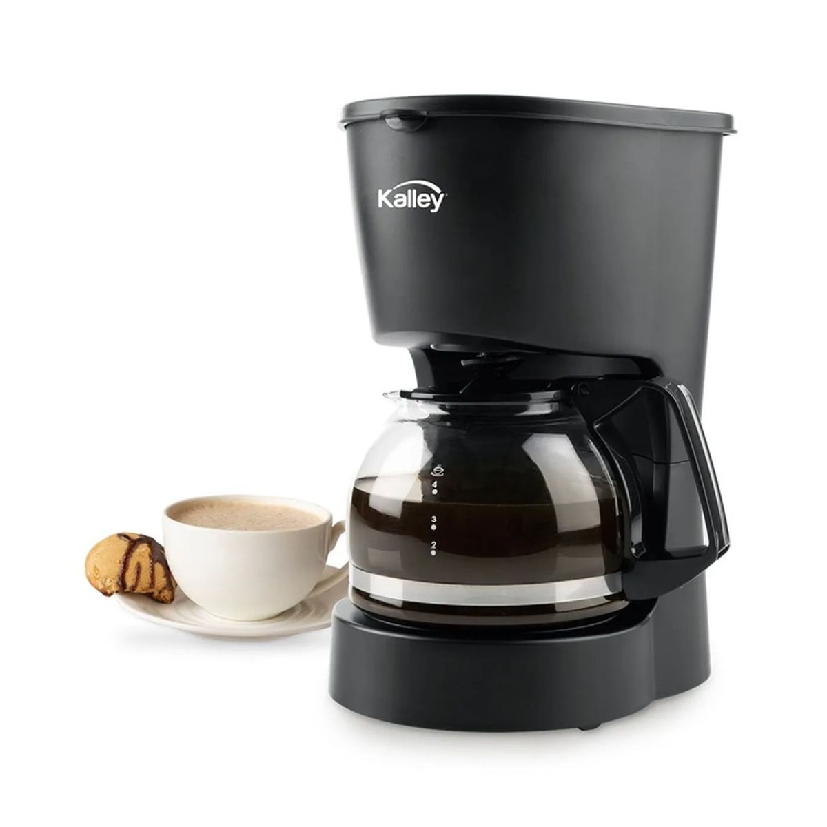 KALLEY - Cafetera KALLEY 4 Tazas K-MCM4N Negro