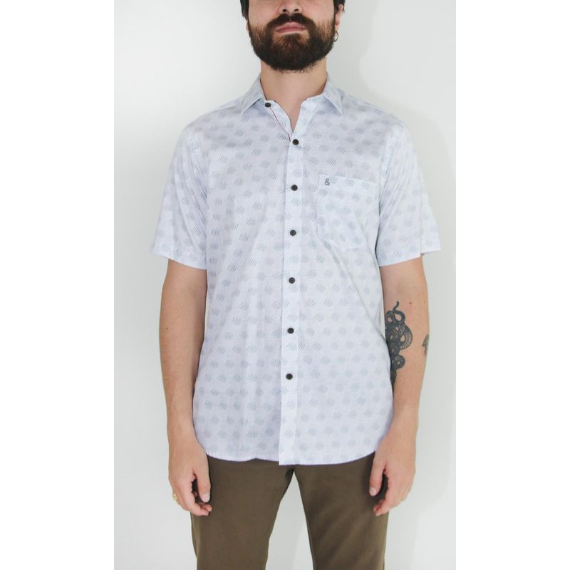 L Y H - Camisa Para Hombre Azul Marca L&H