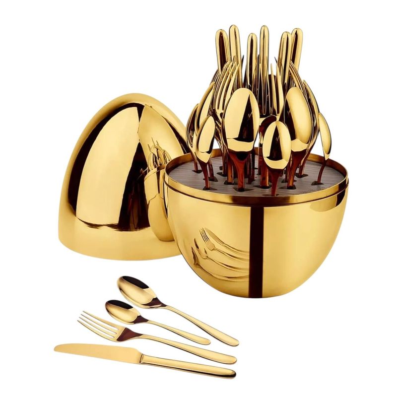 GENERICO - Set De Cubiertos Con Base En Forma De Huevo Elegante