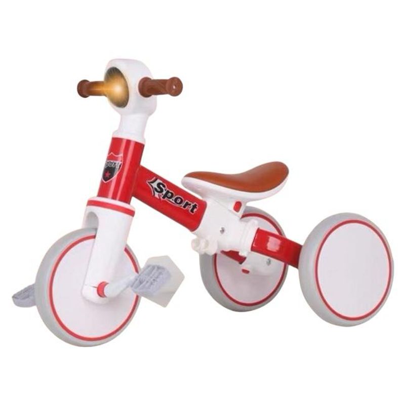 GENERICO - Bicicleta De Equilibrio Triciclo Multifuncional 3 En 1 Roja