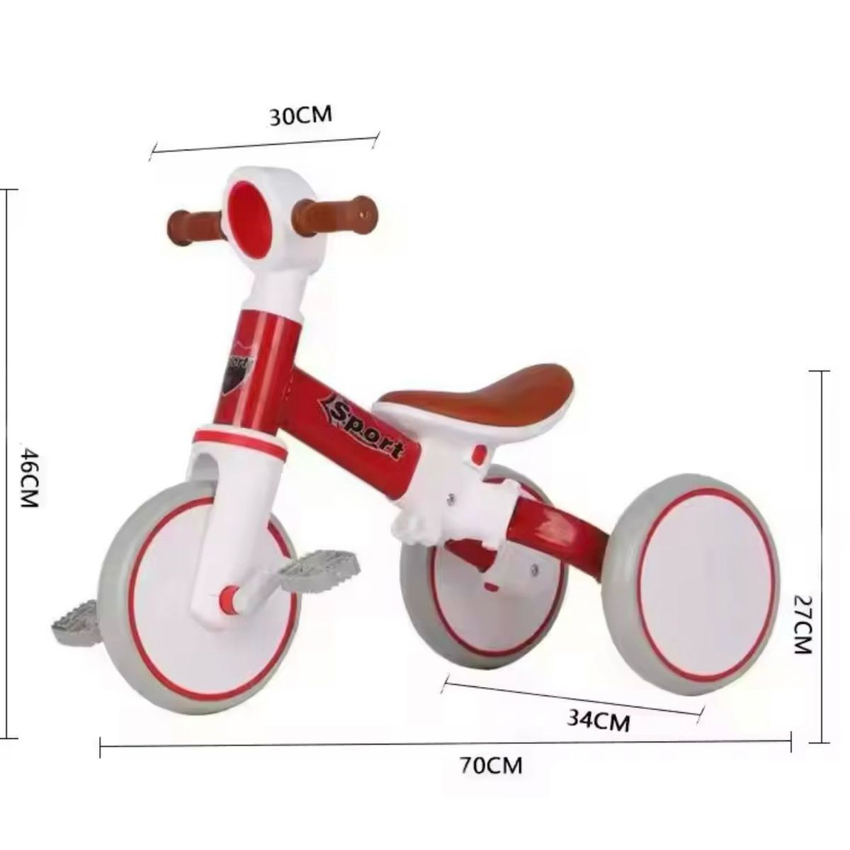 GENERICO - Bicicleta De Equilibrio Triciclo Multifuncional 3 En 1