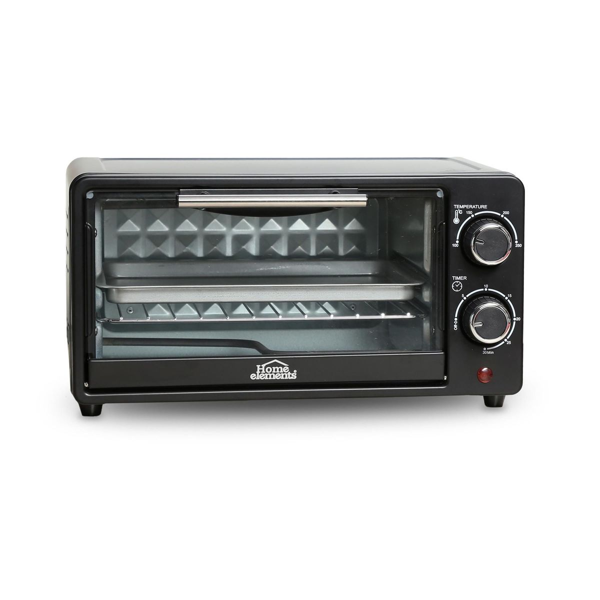 HOME ELEMENTS - HORNO TOSTADOR 9L NEGRO 800W HEHT09N