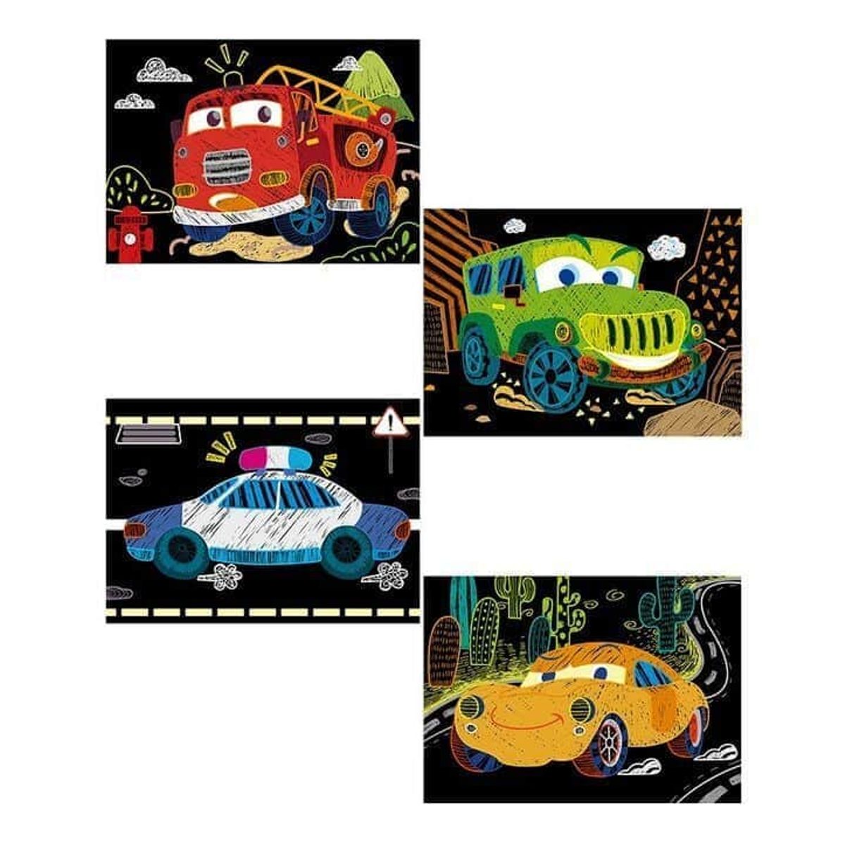 GENERICO - LIBRETA SCRATCH - RASPAR - CARROS -CARS