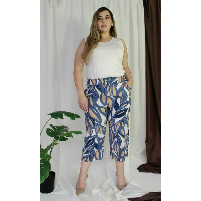 L Y H - Capri Para Mujer Azul Marca L&H