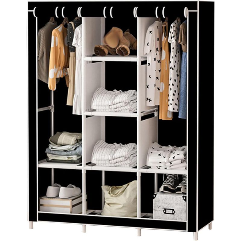 GENERICO - Closet Tela Portátil con Estantes Almacenamiento Ordenado para Ropa Hogar