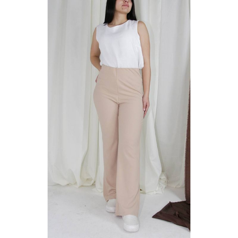 L Y H - Leggins Para Mujer Beige Marca L&H