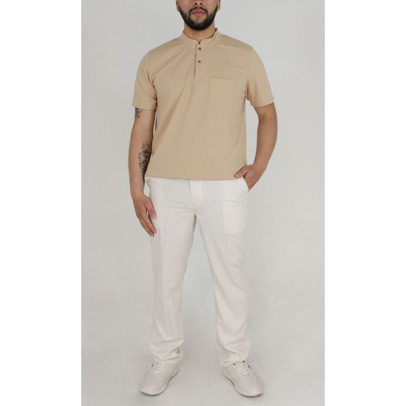 L Y H - Pantalón Para Hombre Beige Marca L&H