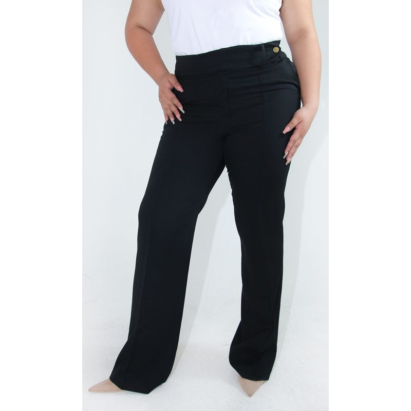 L Y H - Pantalon Para Mujer Negro Marca L&H