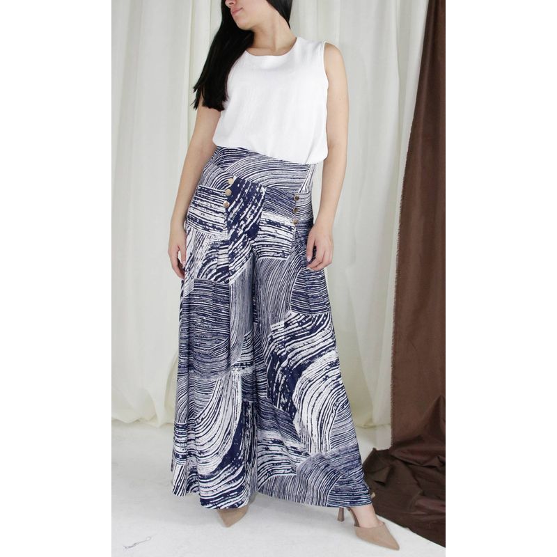 L Y H - Pantalón Para Mujer Azul Marca L&H