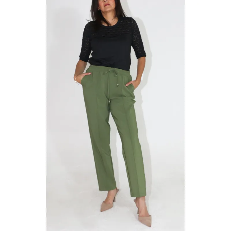 L Y H - Pantalón Para Mujer Verde Marca L&H
