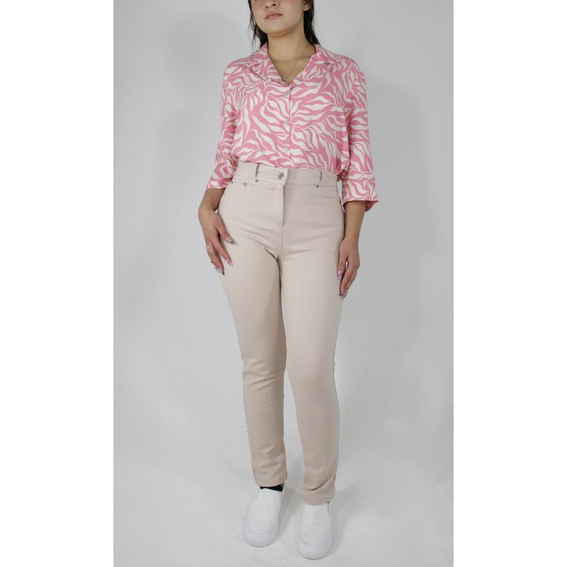 L Y H - Pantalón Para Mujer Khaki Oscuro Marca L&H
