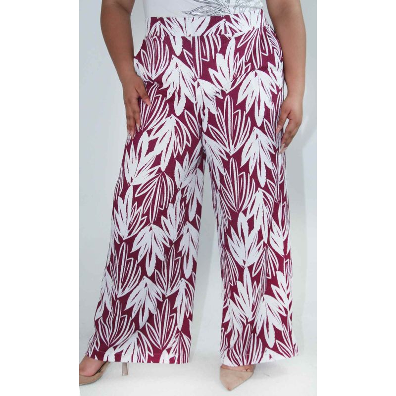 L Y H - Pantalon Para Mujer Burdeos Marca L&H