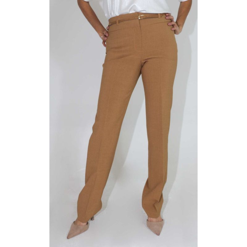 L Y H - Pantalón Para Mujer Ocre Marca L&H