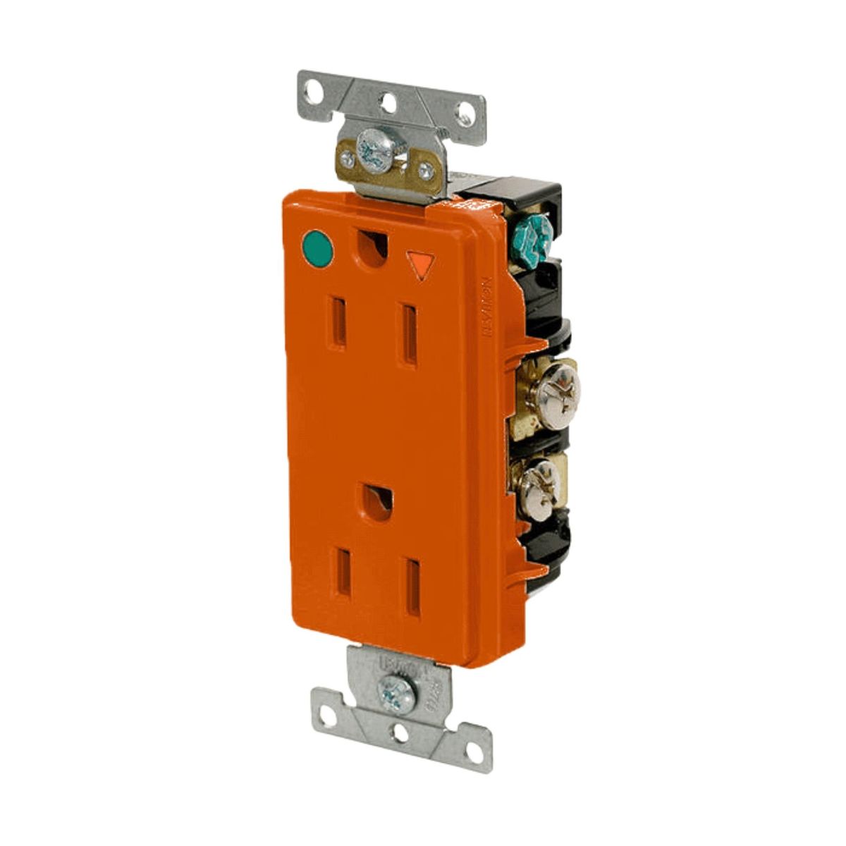 LEVITON - TOMACORRIENTE HOSPITAL T.A LEVITON D8200-0I 15A 125V NARANJA