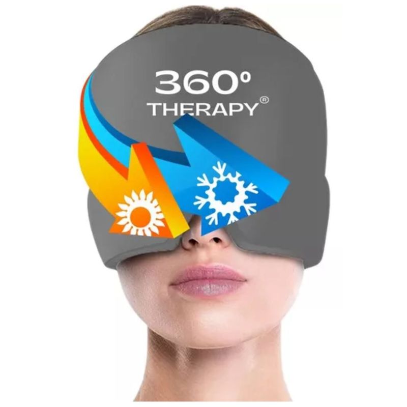 GENERICO - Gorro De Gel Sólido Para Alivio De Migraña De 360o