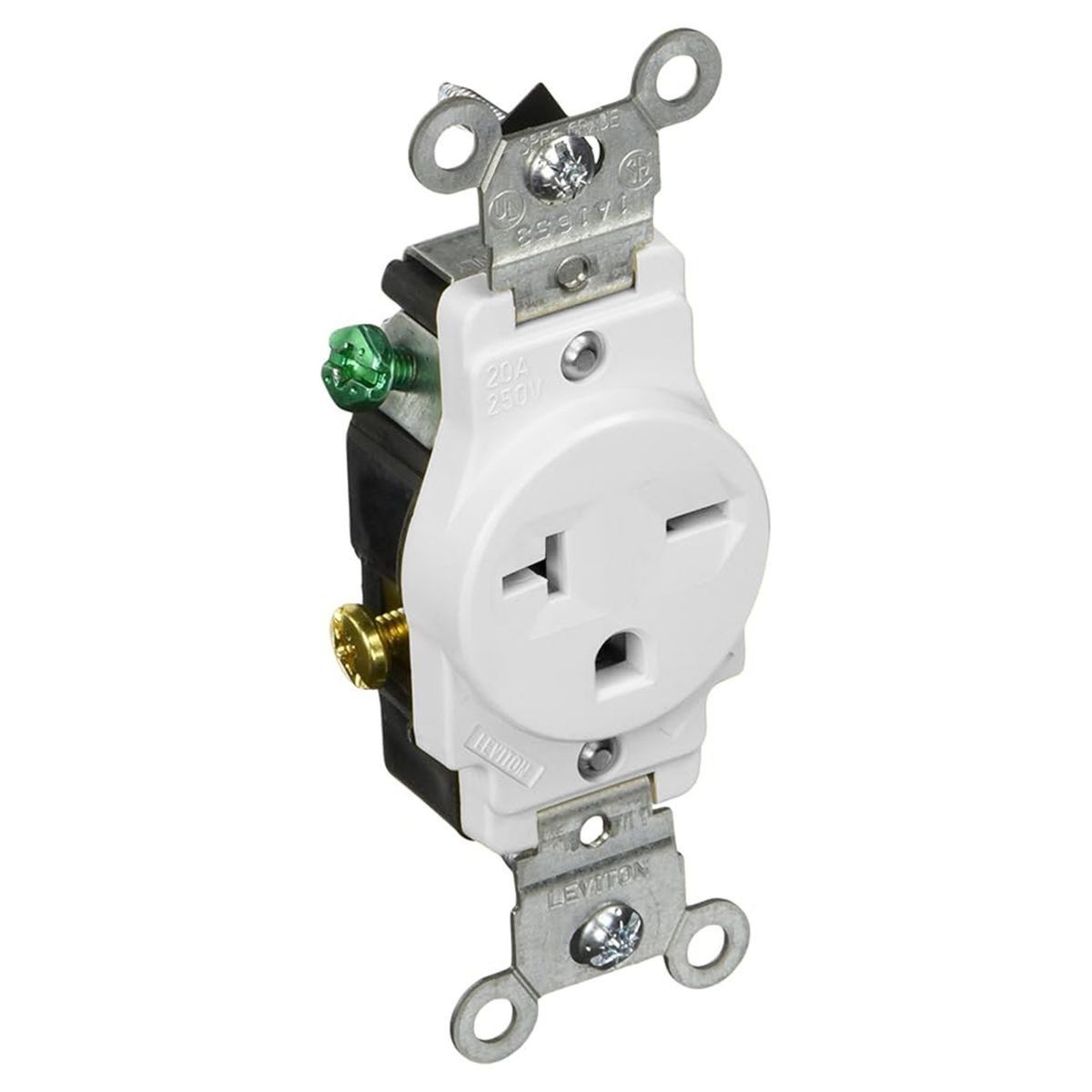 LEVITON - Tomacorriente Sencillo Leviton 05821-W 20A 250V NEMA 6-20R